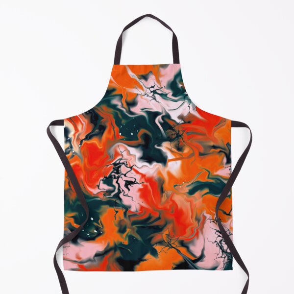 Item preview, Abstract Art - Floating fluid Art - Pouring in red, orange, pink and black designed and sold by Connys Colorful World.