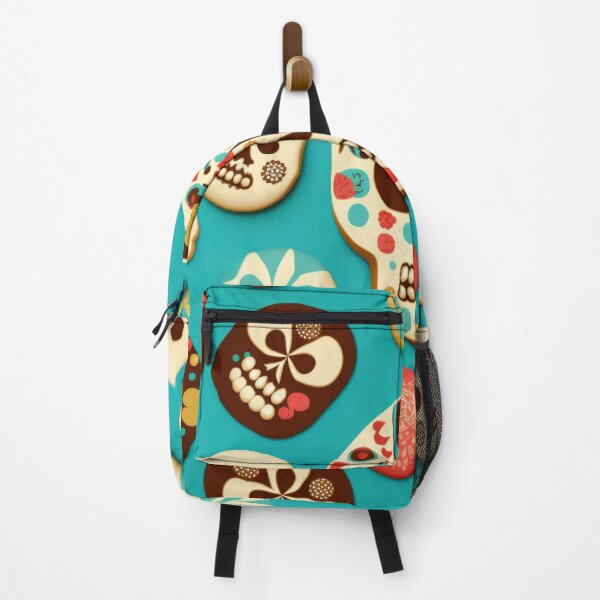Item preview, Retro Sugar Skulls - blue background designed and sold by WilbDigital.