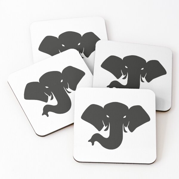 Item preview, Black elephant head designed and sold by andrew JOHNSEN.