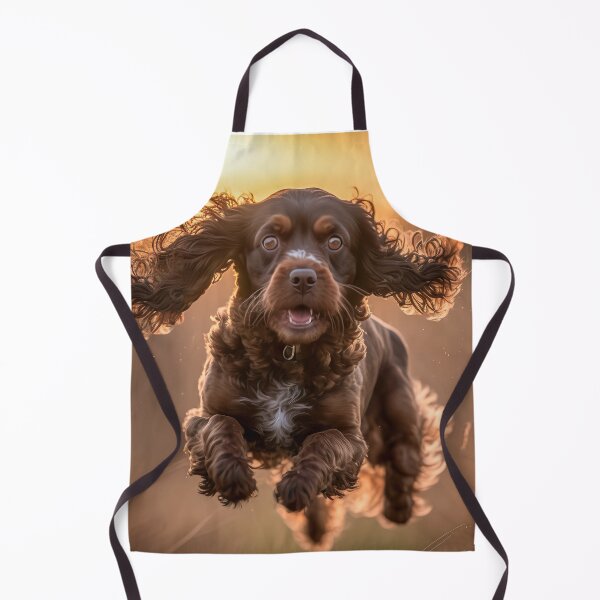 Item preview, Jumping Cocker Spaniel - Golden Hour designed and sold by Isa Popping.