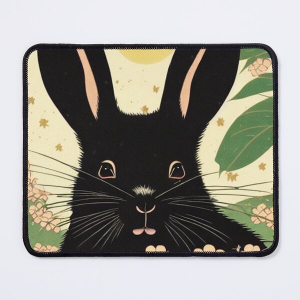 Item preview, Black Netherland Dwarf Rabbit Under The Moon designed and sold by wigobun.