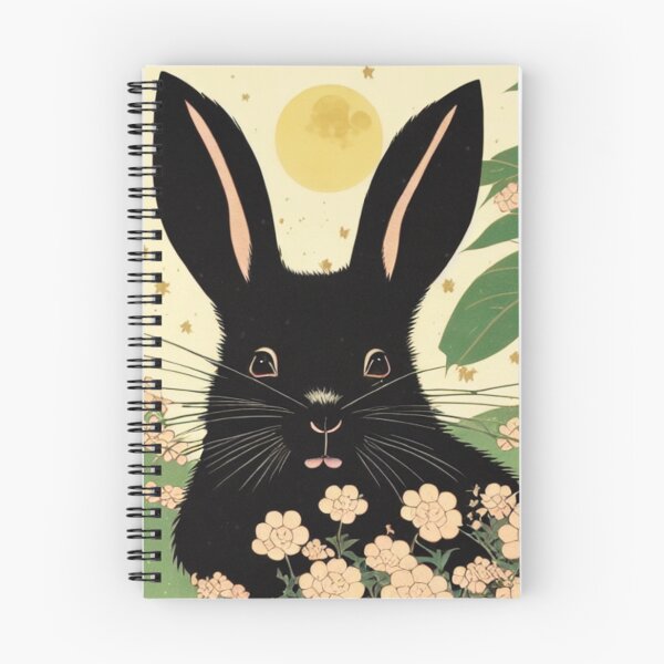 Item preview, Black Netherland Dwarf Rabbit Under The Moon designed and sold by wigobun.