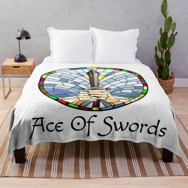 Item preview, Minor Arcana Ace of Swords - Stained Glass Design for T-shirt, stickers and other accessories designed and sold by Pixel Waite.