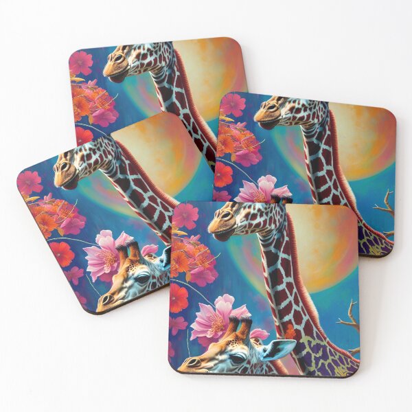 Item preview, Giraffe Colorful Floral Flower  designed and sold by ShopSunday.
