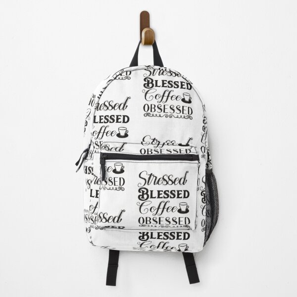 Item preview, Stressed, Blessed, Coffee Obsessed Quote Design, stressed blessed and coffee obsesse, Stressed Blessed Coffee Obsessed designed and sold by RedArtsDesign.