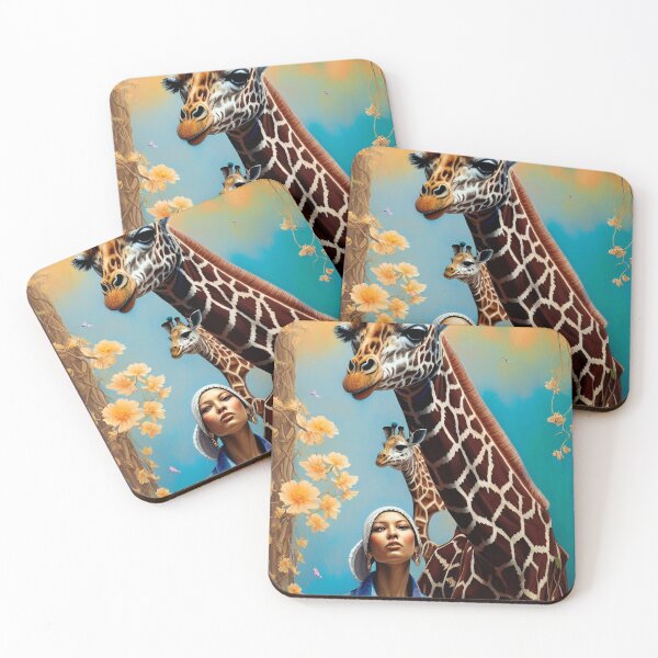 Item preview, Flower Giraffe Floral Colorful Artwork  designed and sold by ShopSunday.