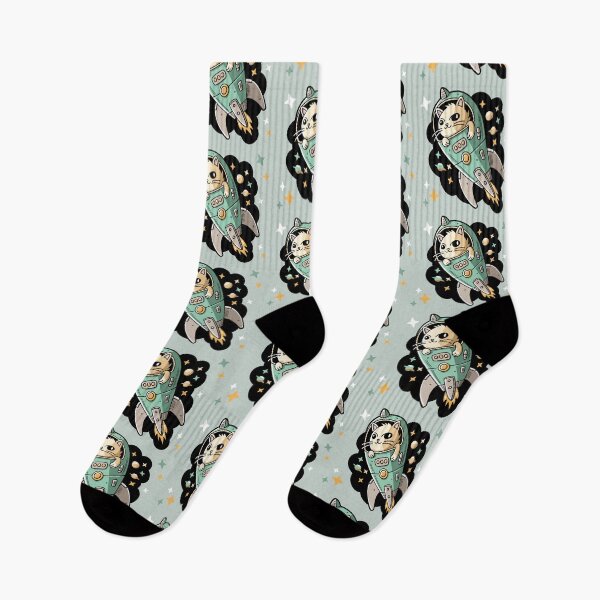Item preview, Cute cat flying with a space rocket designed and sold by Tarroi.