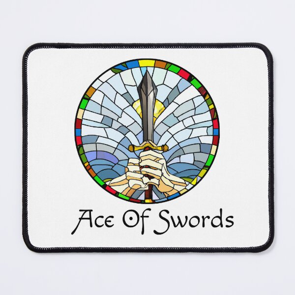 Item preview, Minor Arcana Ace of Swords - Stained Glass Design for T-shirt, stickers and other accessories designed and sold by Pixel Waite.