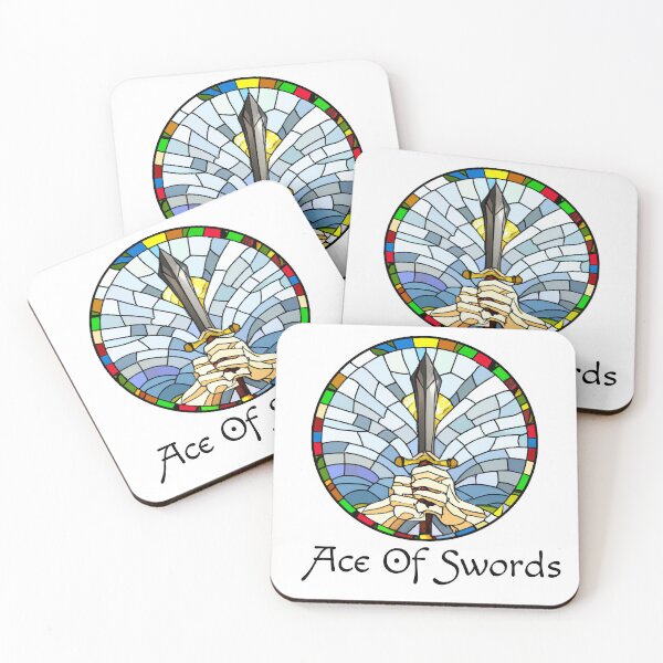 Item preview, Minor Arcana Ace of Swords - Stained Glass Design for T-shirt, stickers and other accessories designed and sold by Pixel Waite.