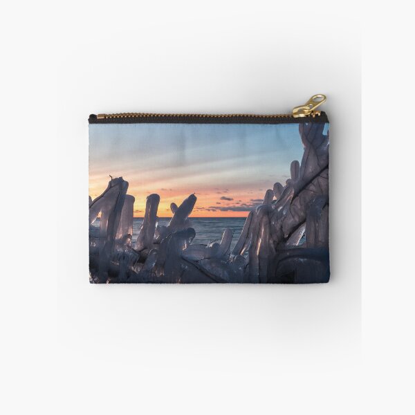Item preview, Lakeside Daybreak with Ice Sculptures Perfect for Nature Lovers designed and sold by Georgia Mizuleva.