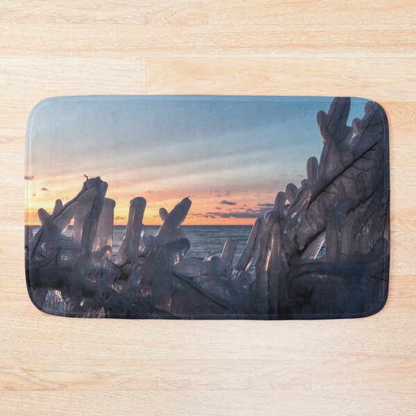 Item preview, Lakeside Daybreak with Ice Sculptures Perfect for Nature Lovers designed and sold by Georgia Mizuleva.