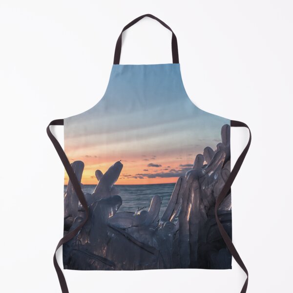 Item preview, Lakeside Daybreak with Ice Sculptures Perfect for Nature Lovers designed and sold by Georgia Mizuleva.