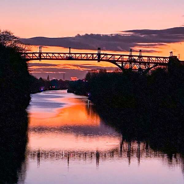 Latchford ship canal sunset