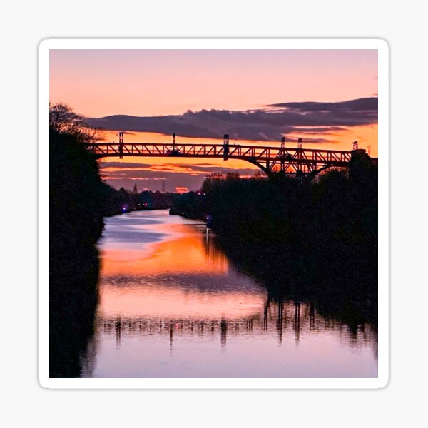 Latchford ship canal sunset