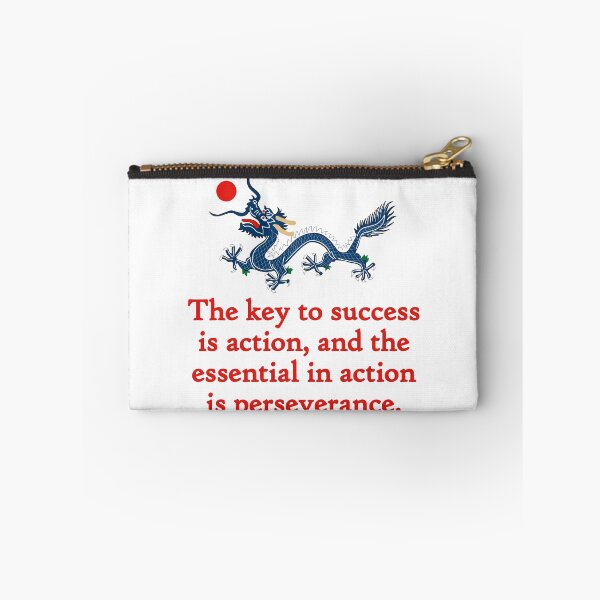 Aperçu de l'œuvre The Key To Success Is Action - Perseverance Quote créée et vendue par CrankyOldDude.