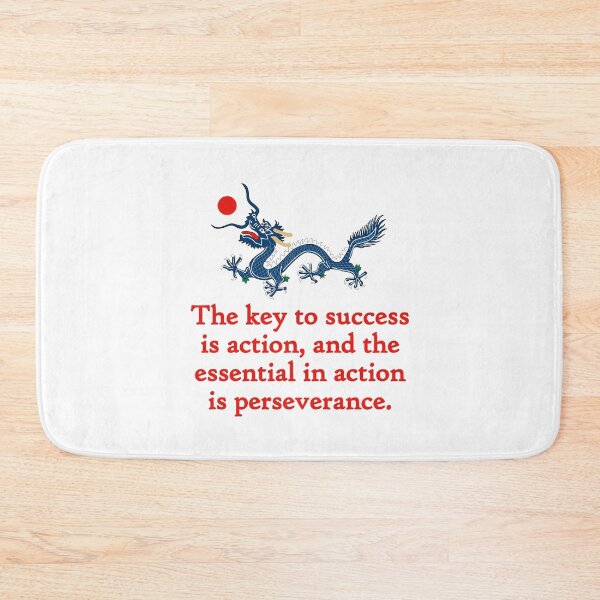 Item preview, The Key To Success Is Action - Perseverance Quote designed and sold by CrankyOldDude.