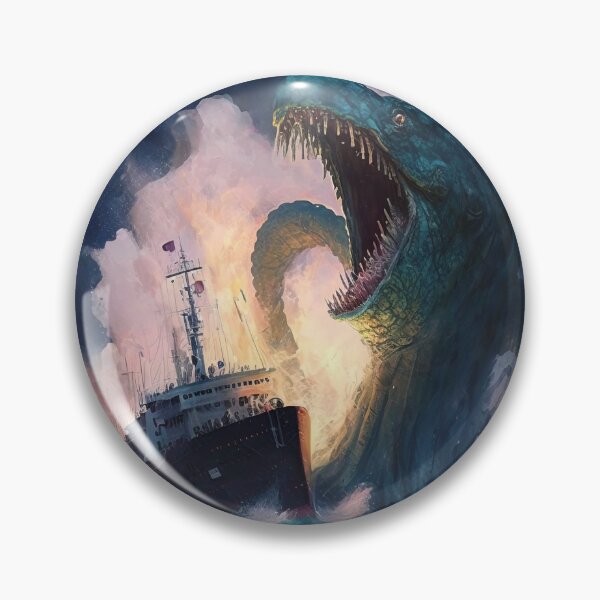 Item preview, Sea Monster Attacking a Ship During a Storm Digital Painting, Terrifying - Original Artwork designed and sold by CloudofKnowing.