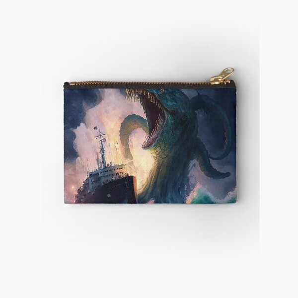 Item preview, Sea Monster Attacking a Ship During a Storm Digital Painting, Terrifying - Original Artwork designed and sold by CloudofKnowing.