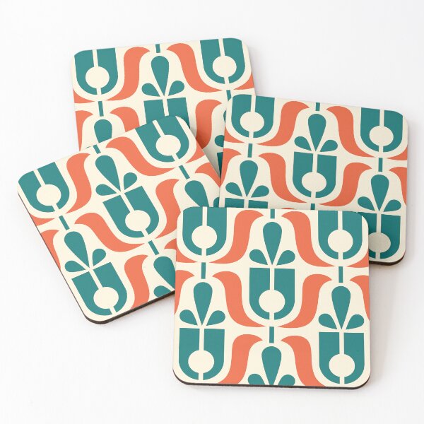 Item preview, 2716 B - midcentury flowers pattern designed and sold by RouCouCou.