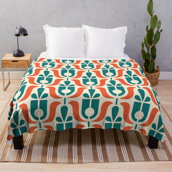 Item preview, 2716 B - midcentury flowers pattern designed and sold by RouCouCou.