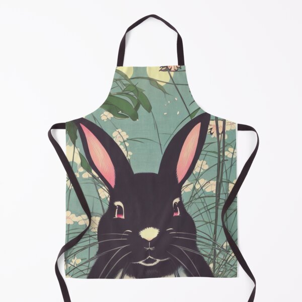 Item preview, Cute Furry Friend Black New Zealand Rabbit in the Woods designed and sold by wigobun.