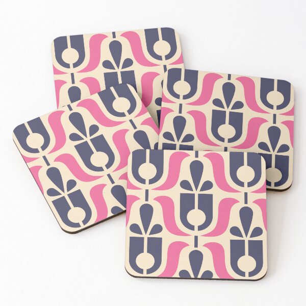 Item preview, 2716 D - midcentury flowers pattern designed and sold by RouCouCou.
