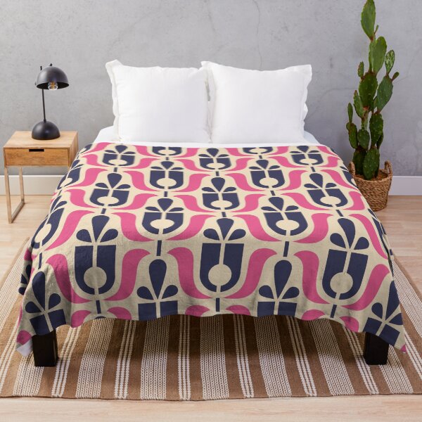 Item preview, 2716 D - midcentury flowers pattern designed and sold by RouCouCou.