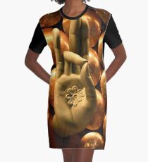 YOGA - MAYURA MUDRA Graphic T-Shirt Dress