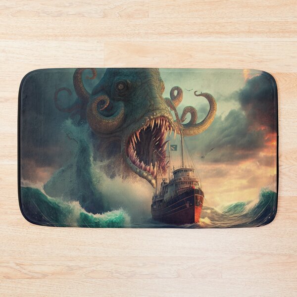 Item preview, Sea Monster About To Swallow a Ship Digital Painting, Scary - Original Artwork designed and sold by CloudofKnowing.