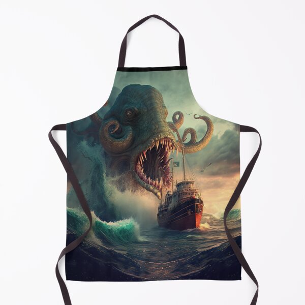 Item preview, Sea Monster About To Swallow a Ship Digital Painting, Scary - Original Artwork designed and sold by CloudofKnowing.