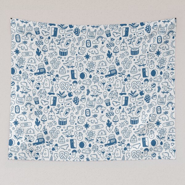 Item preview, Flash cartoon doodles kids pattern designed and sold by stolenpencil.