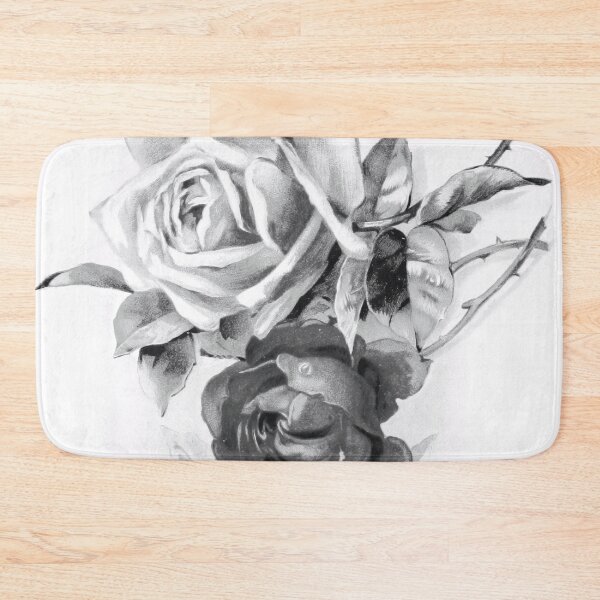 Item preview, black and white flower rose pattern designed and sold by JD369.