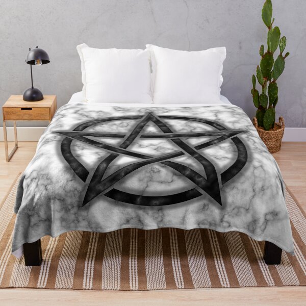 Item preview, Black Pentacle on White Marble designed and sold by SolarCross.