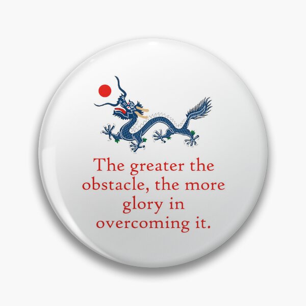 Artikelvorschau, The Greater The Obstacle - Perseverance Quote entworfen und verkauft von CrankyOldDude.