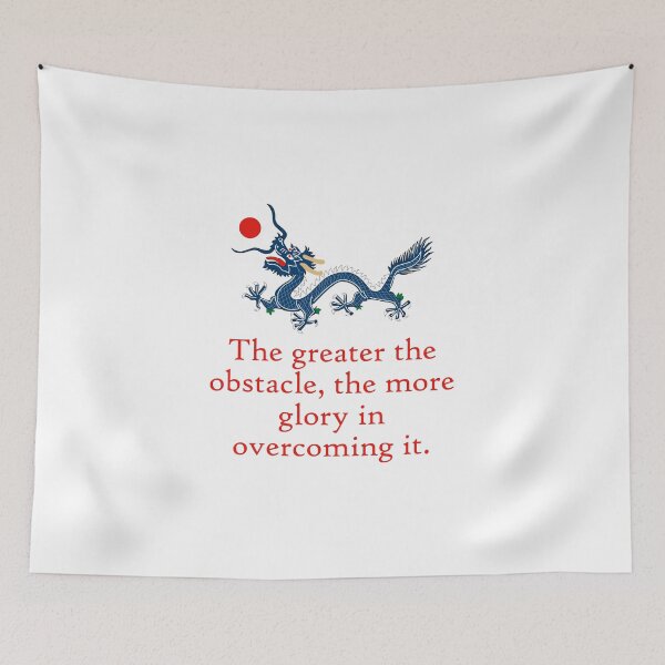 Item preview, The Greater The Obstacle - Perseverance Quote designed and sold by CrankyOldDude.