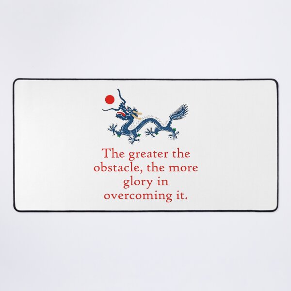 Item preview, The Greater The Obstacle - Perseverance Quote designed and sold by CrankyOldDude.