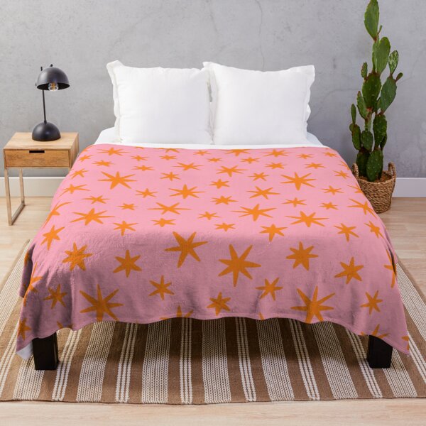 Item preview, Orange stars on pink background designed and sold by stolenpencil.