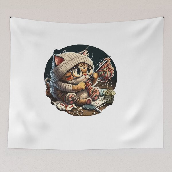 Item preview, Copy of knitting cat designed and sold by Cert-Urbane.