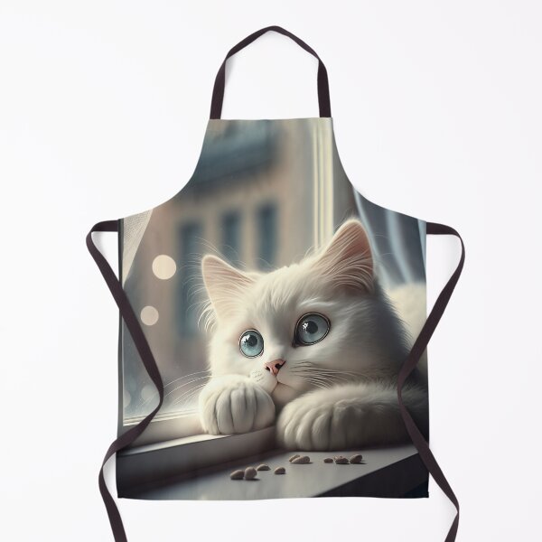 Item preview, cat looking out the window, Illustration of adorable kitten with nice fur and funny face expressions created with Generative AI technology designed and sold by outsiderzone.