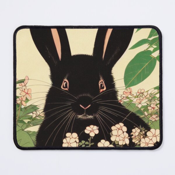 Item preview, Whimsical Bunny of Black Giant Rabbit - Retro Sunset 90s designed and sold by wigobun.