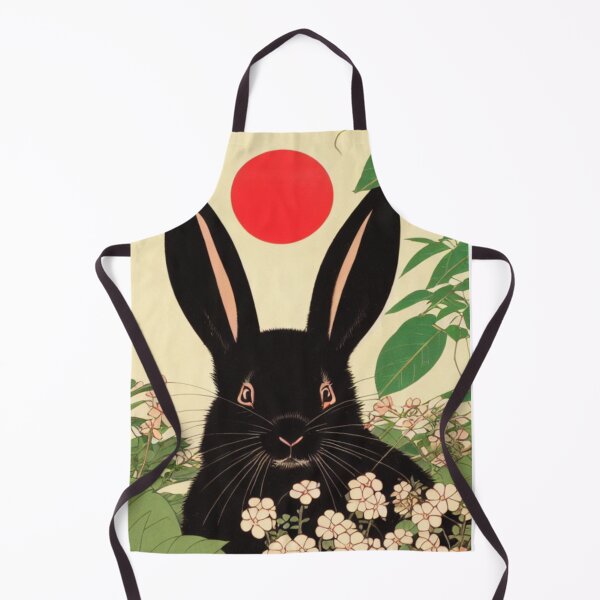 Item preview, Whimsical Bunny of Black Giant Rabbit - Retro Sunset 90s designed and sold by wigobun.