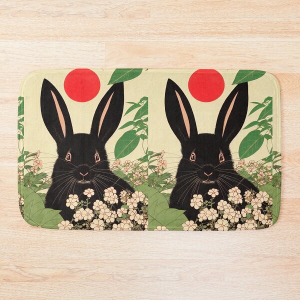 Item preview, Whimsical Bunny of Black Giant Rabbit - Retro Sunset 90s designed and sold by wigobun.