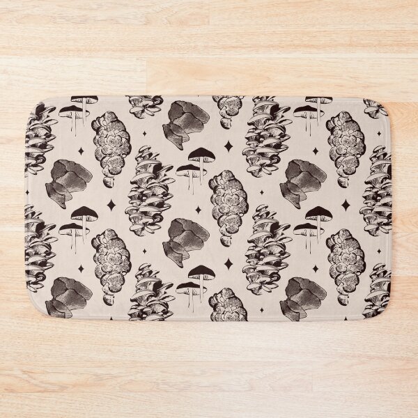 Magic mushroom repeat pattern Bath Mat