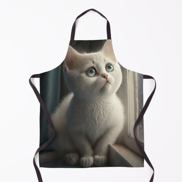Item preview, cat looking out the window, Illustration of adorable kitten with nice fur and funny face expressions created with Generative AI technology designed and sold by outsiderzone.