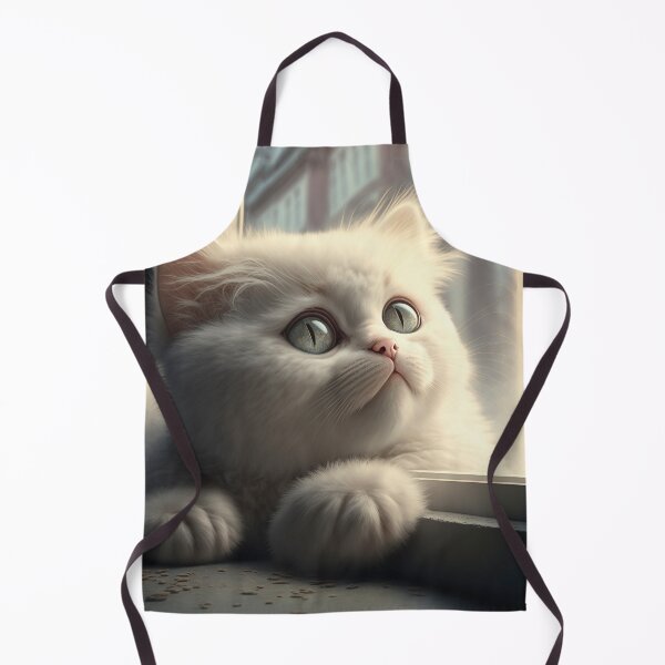 Item preview, cat looking out the window, Illustration of adorable kitten with nice fur and funny face expressions created with Generative AI technology designed and sold by outsiderzone.