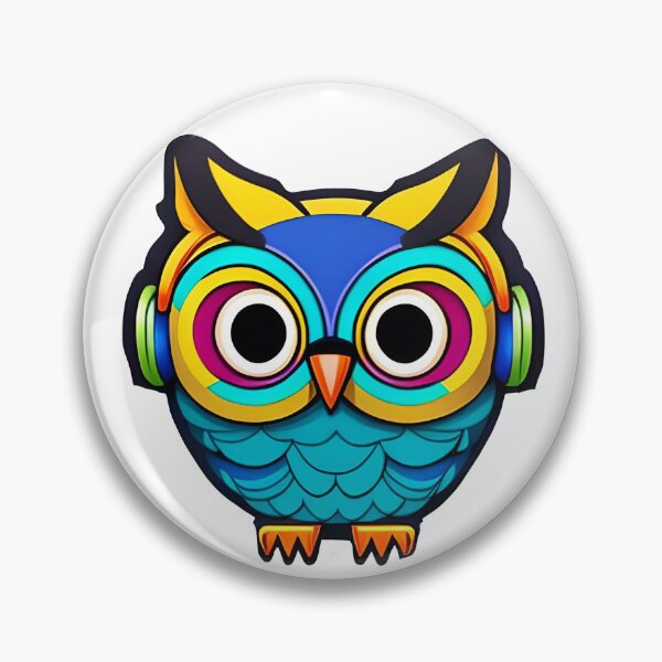 Item preview, Colorful Owl listening Music designed and sold by urbsrepublic.