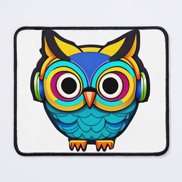 Item preview, Colorful Owl listening Music designed and sold by urbsrepublic.
