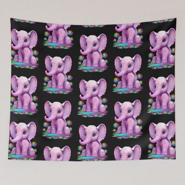 Item preview, Little Pink Elephant, fantasy art designed and sold by LoneAngel.