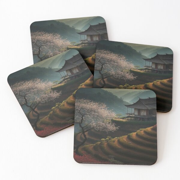 Item preview, Beautiful landscape countryside artwork - Vietnam Terraced fields 05 designed and sold by jetaiart.