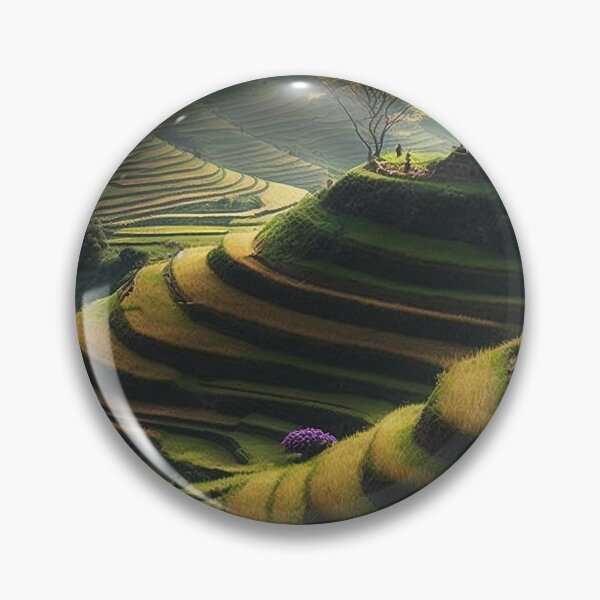 Item preview, Beautiful landscape countryside artwork - Vietnam Terraced fields 06 designed and sold by jetaiart.